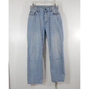 STELLA MCCARTNEY JEANS high rise straight light wash denim blue medium 30